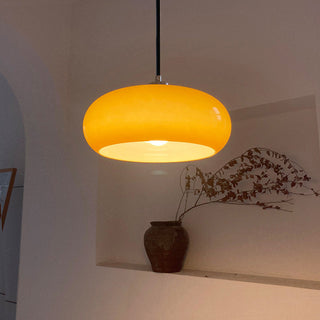 Hailie Vintage Brödform Glas LED Pendellampa Vardagsrum