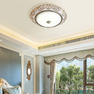 Arisha Traditionell Rund Glas Vit Sovrum/Matsal/vardagsrum Plafond