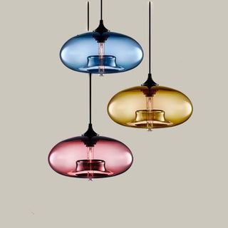 Hailie Modern Brödformad Glas LED Pendellampa Sovrum Matsal